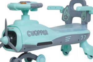 Green and Grey color Odelee Chopper Panda Car for kids by JoyRide