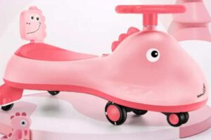 Pink color iya iya dino panda car for kids by R for Rabbit